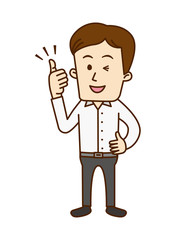 04_01_若者B_男性_サムズアップ