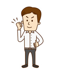 04_01_若者B_男性_ガッツポーズ
