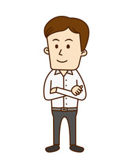 04_01_若者B_男性_腕組み