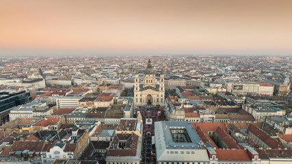 Fototapeta premium St. Stephen's Basilica in Budapest Hungary panorama