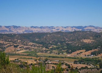Fototapeta na wymiar panorama view from Cerro San Luis Peak, California, USA