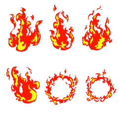 Red Fire Ball Vector