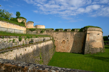 Inside the fortress walls of the city of Citadel of Blaye in Bordeaux
