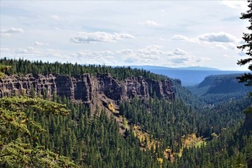 Looking down the Chasm Canyon near Clinton in Chasm Provincial Park.