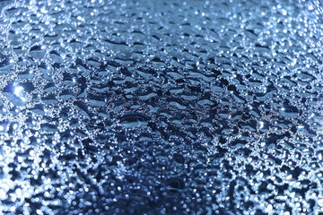 water drops on glass