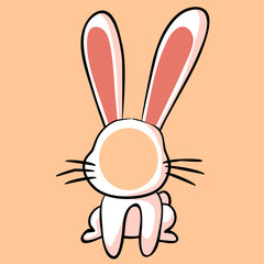 kawaii rabbits vector illustration