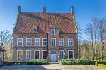 Fototapeta na wymiar Front view of historic house Welbergen in Ochtrup, Germany