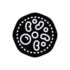 Black solid icon for cell biology 