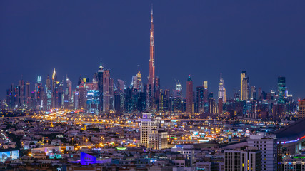 Fototapeta na wymiar Dubai Skyline from Barsha Heights