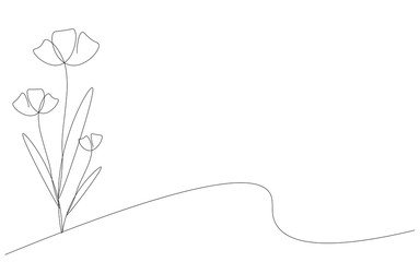 Spring flowers background. Vector illustration