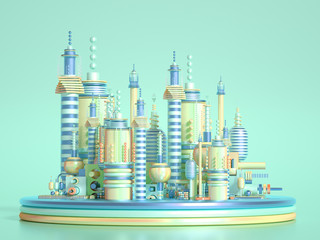 Fototapeta premium Modern minimalism futuristic background with cubes and balls. 3d illustration, 3d rendering.