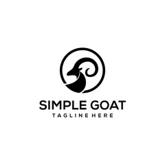 Illustration goat logo icon design vector design