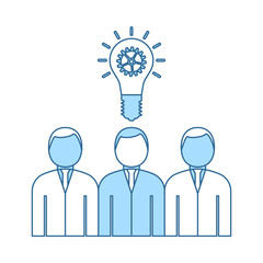Corporate Team Finding New Idea Icon