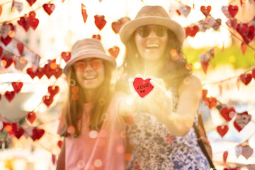 Heart Shape in the hands for celebrating St Valentine’s Day