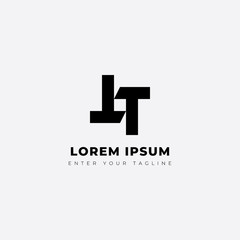 Logo Letter TT Monogram design, initial T and T Simple Icon.
