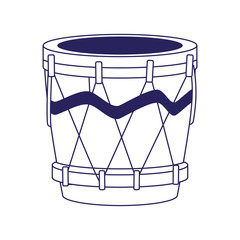 Obraz na płótnie Canvas drum instrument icon, flat design
