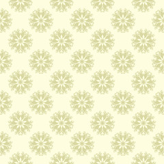 Floral background. Olive green seamless pattern