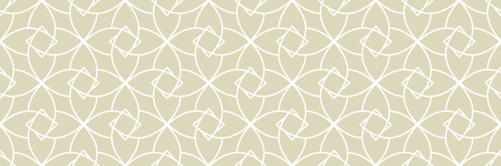 White arabic seamless pattern on olive green background - 311509970