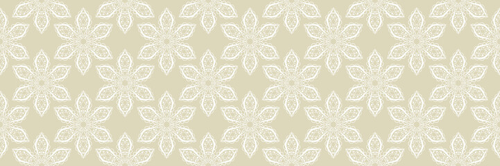 Indian seamless olive green background with white pattern
