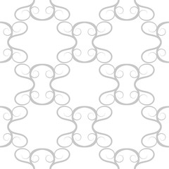 Seamless pattern. Gray design on white background