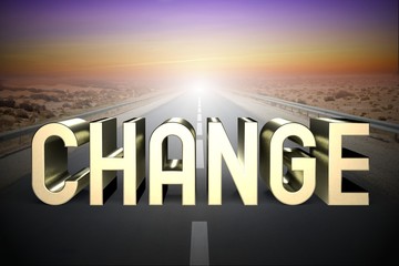 Change concept, road - 3D rendering