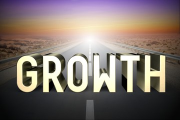 Growth concept, road - 3D rendering