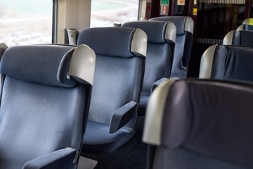 Empty train seats 