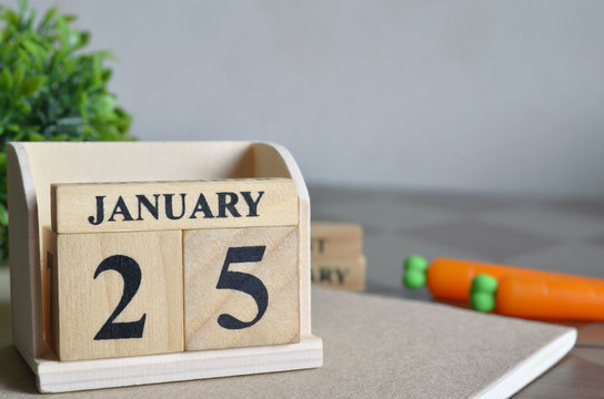 January 2, Appointment date with number cube design.