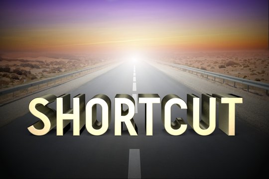 Shortcut Concept, Road - 3D Rendering