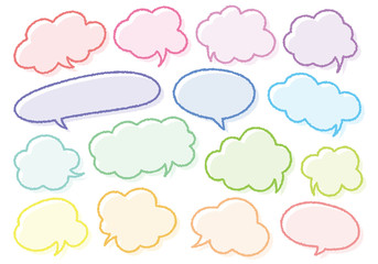 パステル風ふきだしセット