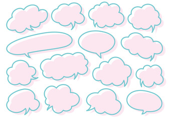 パステル調吹き出しセット