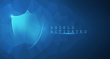2d illustration Security concept - shield 
