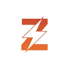 Letter Z thunder power shape logo icon. Electrical Icon logo concept.