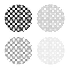 Round filter material icon outline set black grey color vector illustration flat style image