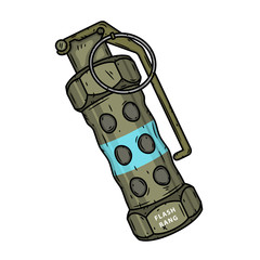 Flash grenade. Vector illustration isolated on white background.
