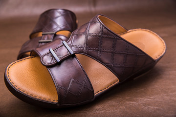 luxury Arabic leather sandal photography