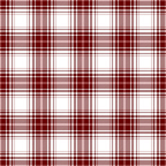 Red and white tartan plaid. Stylish textile pattern.
