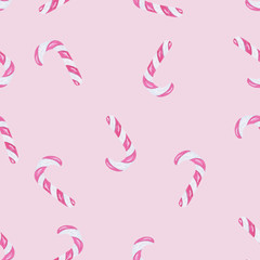 Valentine's day pattern with pink candy