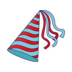 colorful birthday hat icon