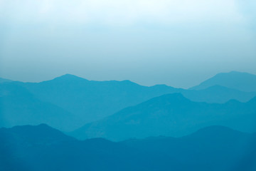 A continuous mountain. Background of Chinese ink painting.