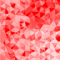 Geometric abstract triangle tile mosaic pattern background - polygon vector graphic from irregular triangles in red tones