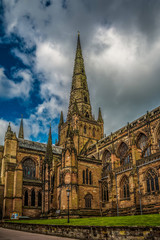 Fototapeta na wymiar Central Spire Lichfield Cathedral