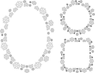 Merry Christmas background frame borders