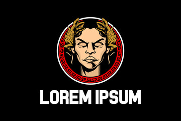 women head laurel leaf vector