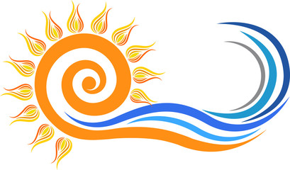 Obraz premium Swirl sun logo