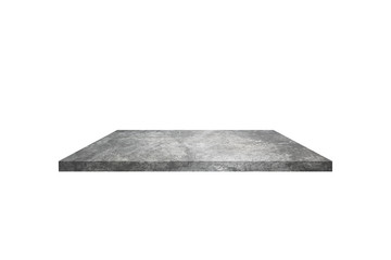Concrete shelf isolated on white background with clipping path