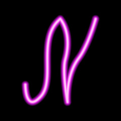 neon pink letter 