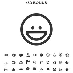 smiley face icon vector illustration for website and design icon