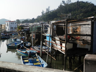 Fototapeta na wymiar Tai O Fishing Village houses