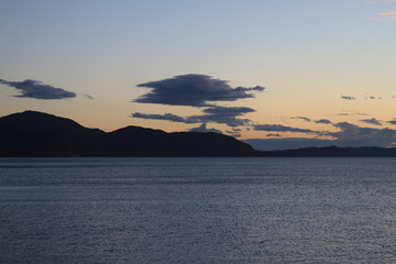 sunset on the sea (Baikal lake, Siberia)